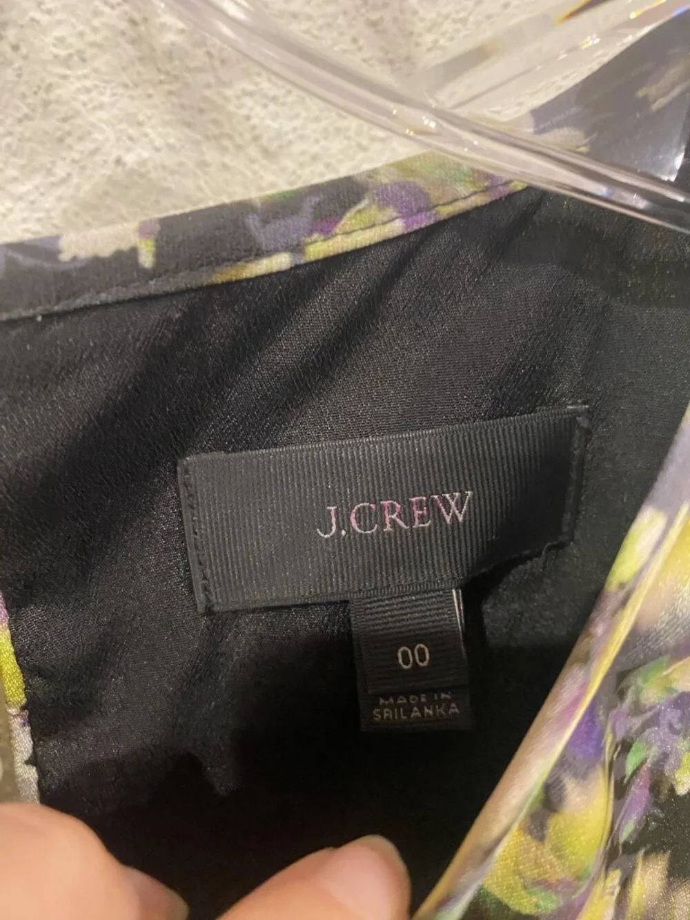 J.Crew Dress Womens 00 Multicolor Floral Fit Flare Short Sleeve Mini